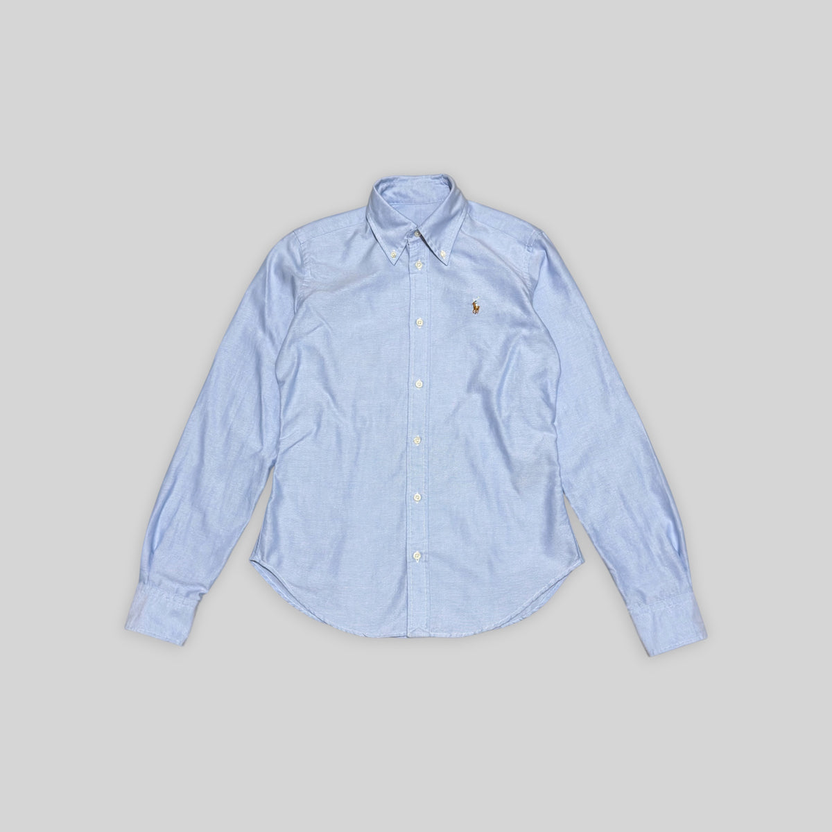 Vintage Polo Ralph Lauren Women's Oxford Long Sleeve Shirt in Blue