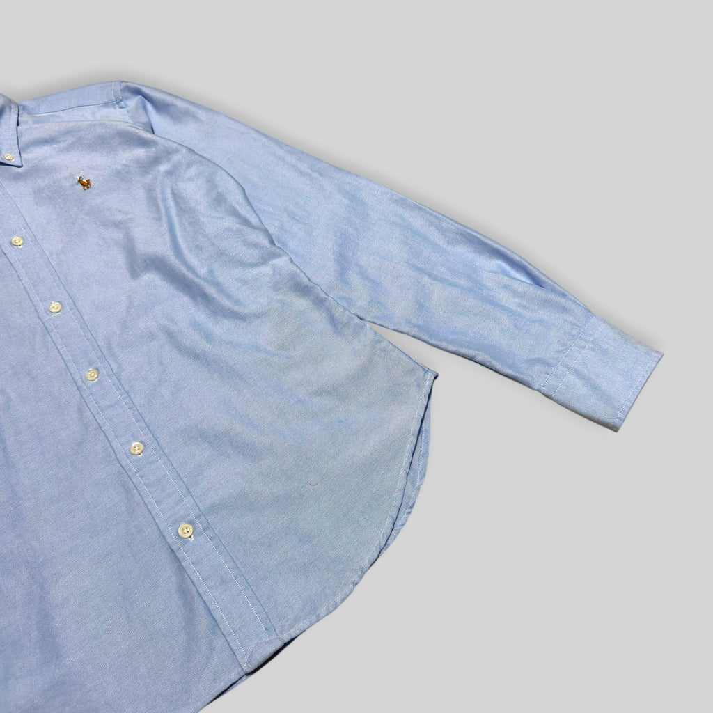 Vintage Polo Ralph Lauren Women's Oxford Long Sleeve Shirt in Blue