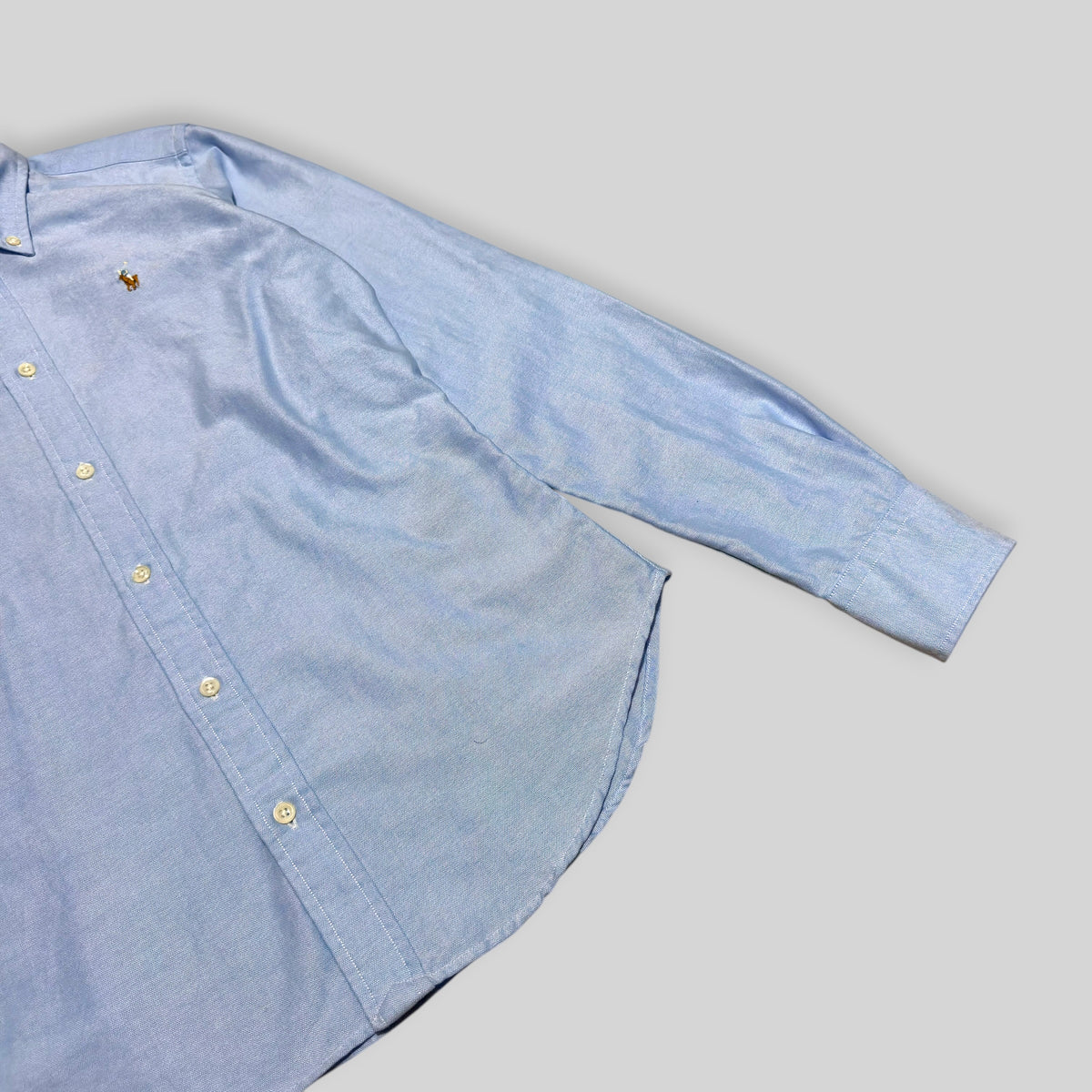 Vintage Polo Ralph Lauren Women's Oxford Long Sleeve Shirt in Blue