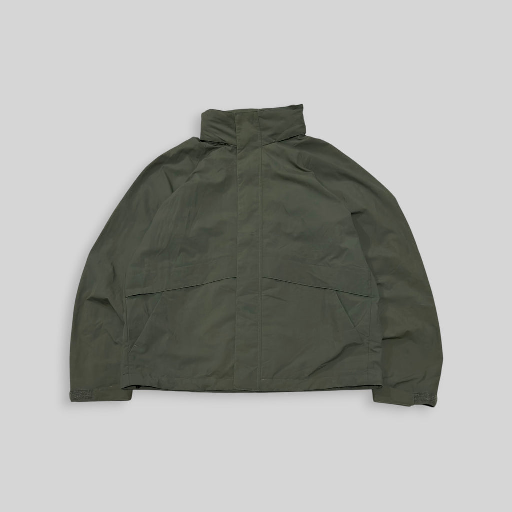 UNIQLO Men's Windproof Stand Collar Blouson (Lightweight Nylon Water Repellent Windbreaker Jacket) in Olive