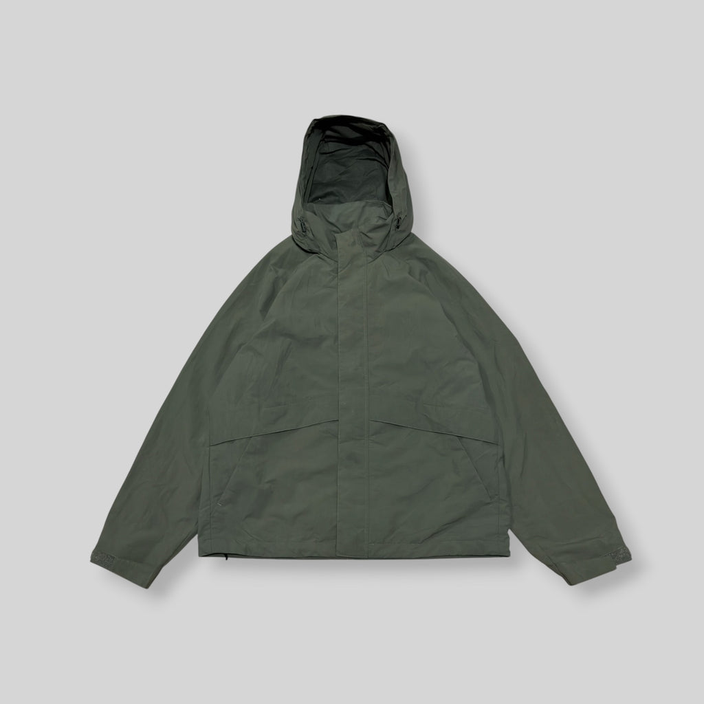 UNIQLO Men's Windproof Stand Collar Blouson (Lightweight Nylon Water Repellent Windbreaker Jacket) in Olive