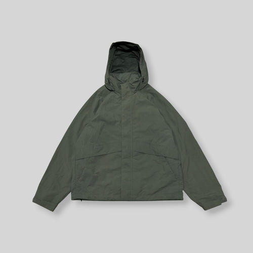 UNIQLO Men's Windproof Stand Collar Blouson (Lightweight Nylon Water Repellent Windbreaker Jacket) in Olive