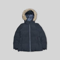 UNIQLO Women's Seamless Down Detachable Fur Hooded Parka (Lightweight Nylon Water Repellent/Windproof Winter/Snow Puffer Jacket) in Black