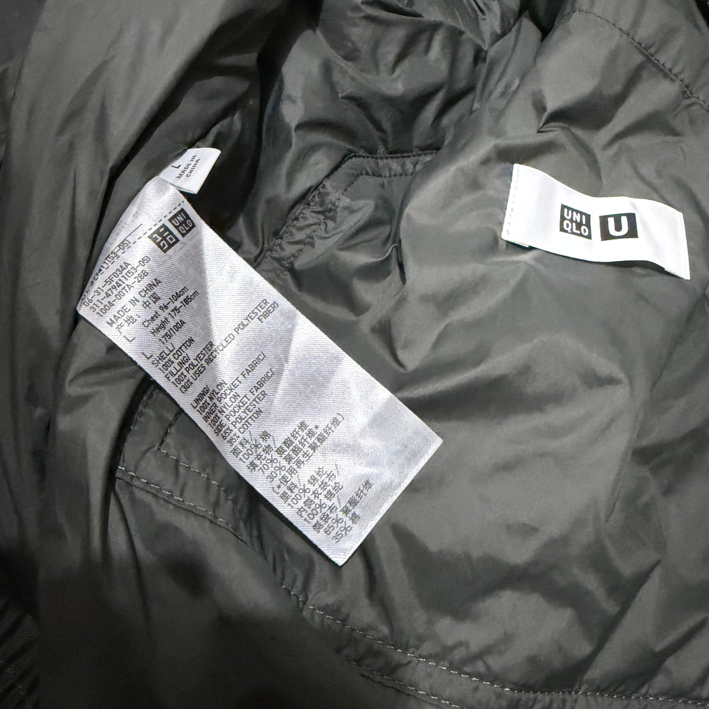 UNIQLO U Men's Pufftech Zip Up Padded Short Blouson in Olive