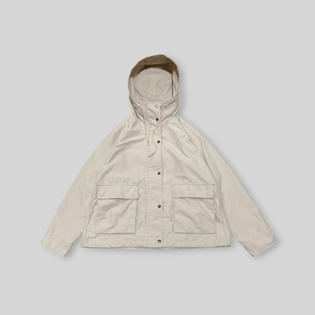 UNIQLO Women's Cotton Blend Parka (Lightweight Water Repellent/Windproof Utility/Outdoor Hooded Jacket) in Beige