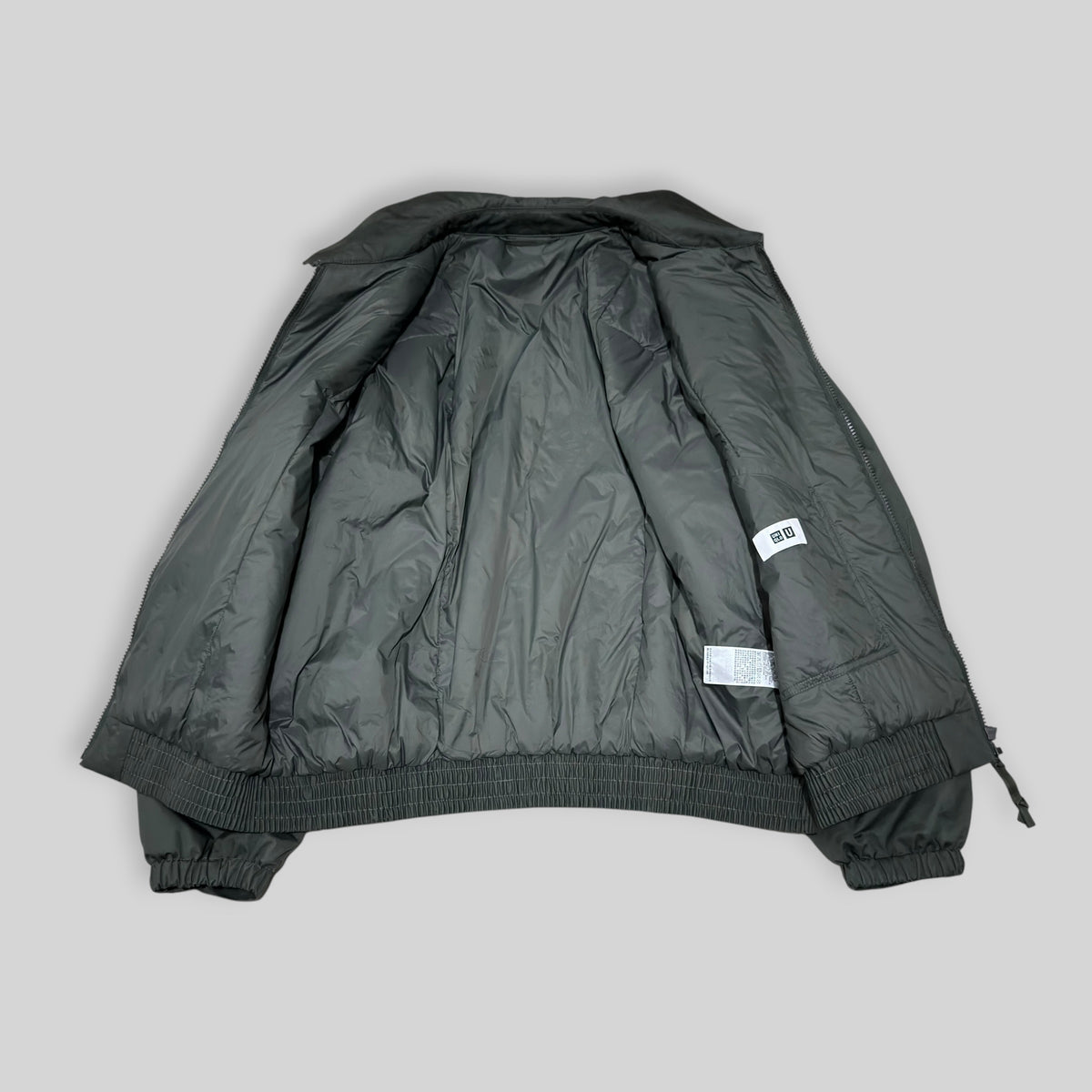 UNIQLO U Men's Pufftech Zip Up Padded Short Blouson in Olive