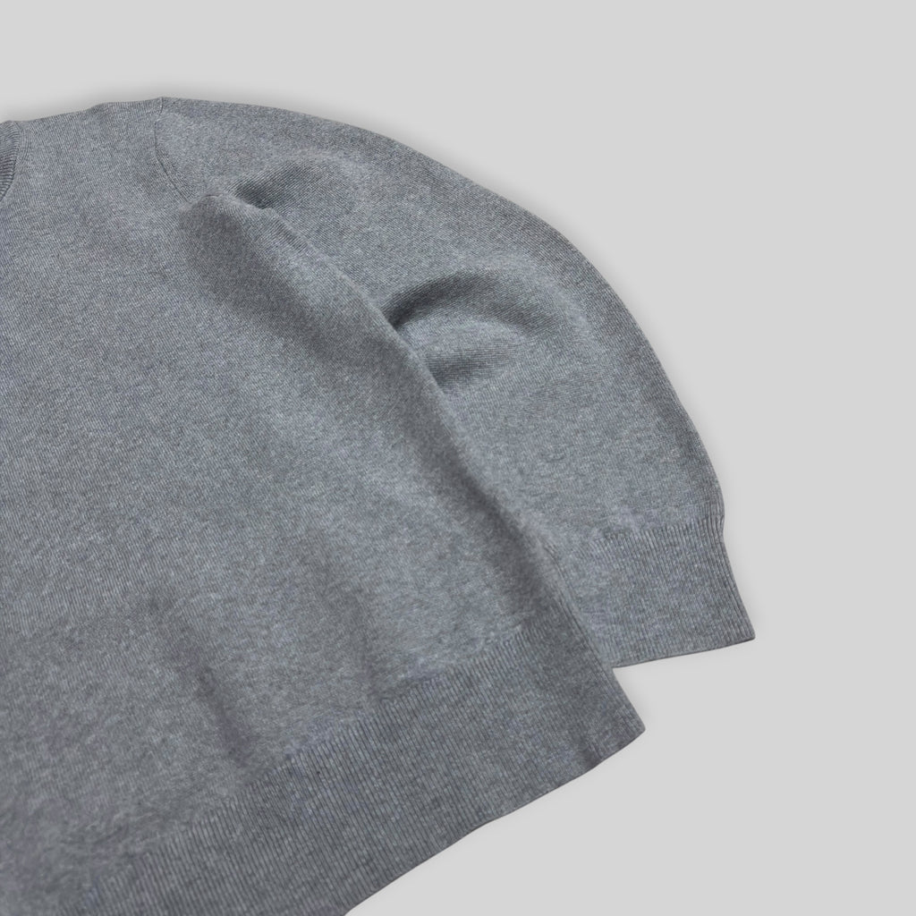 UNIQLO Men's Washable Milano Ribbed Crew Neck Sweater in Gray