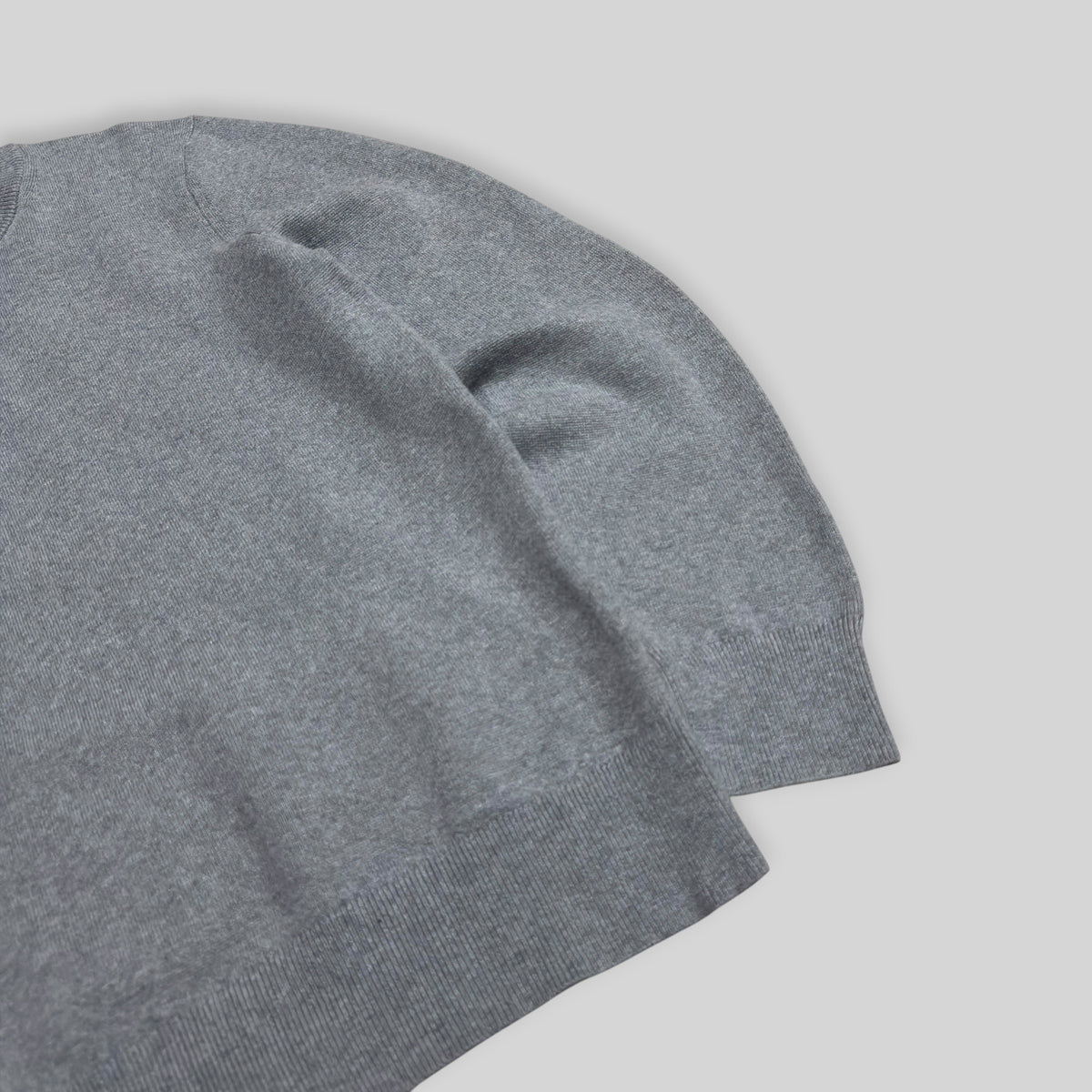 UNIQLO Men's Washable Milano Ribbed Crew Neck Sweater in Gray