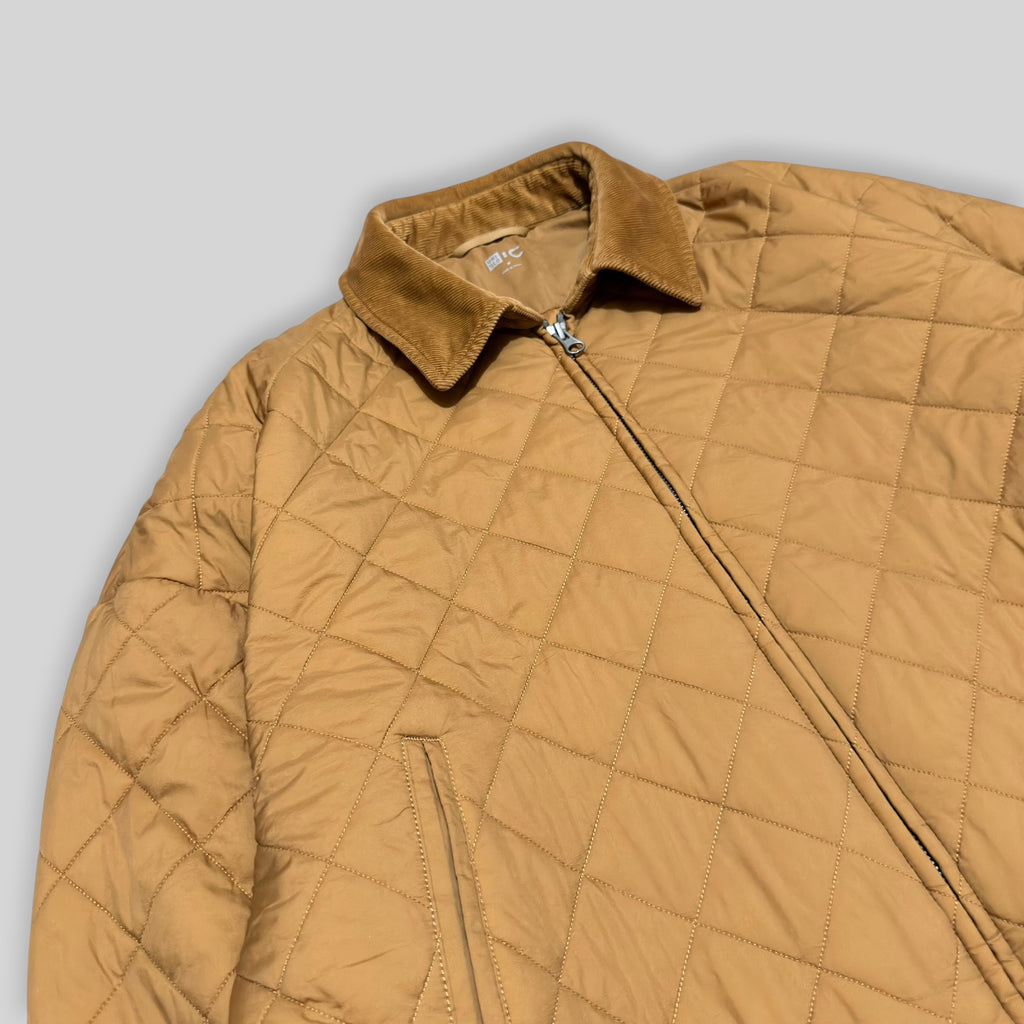 UNIQLO :C Women's Pufftech Padded Utility Zip Up Short Jacket (Lightweight Water Repellent/Windproof Winter/Snow Puffer Jacket) in Beige