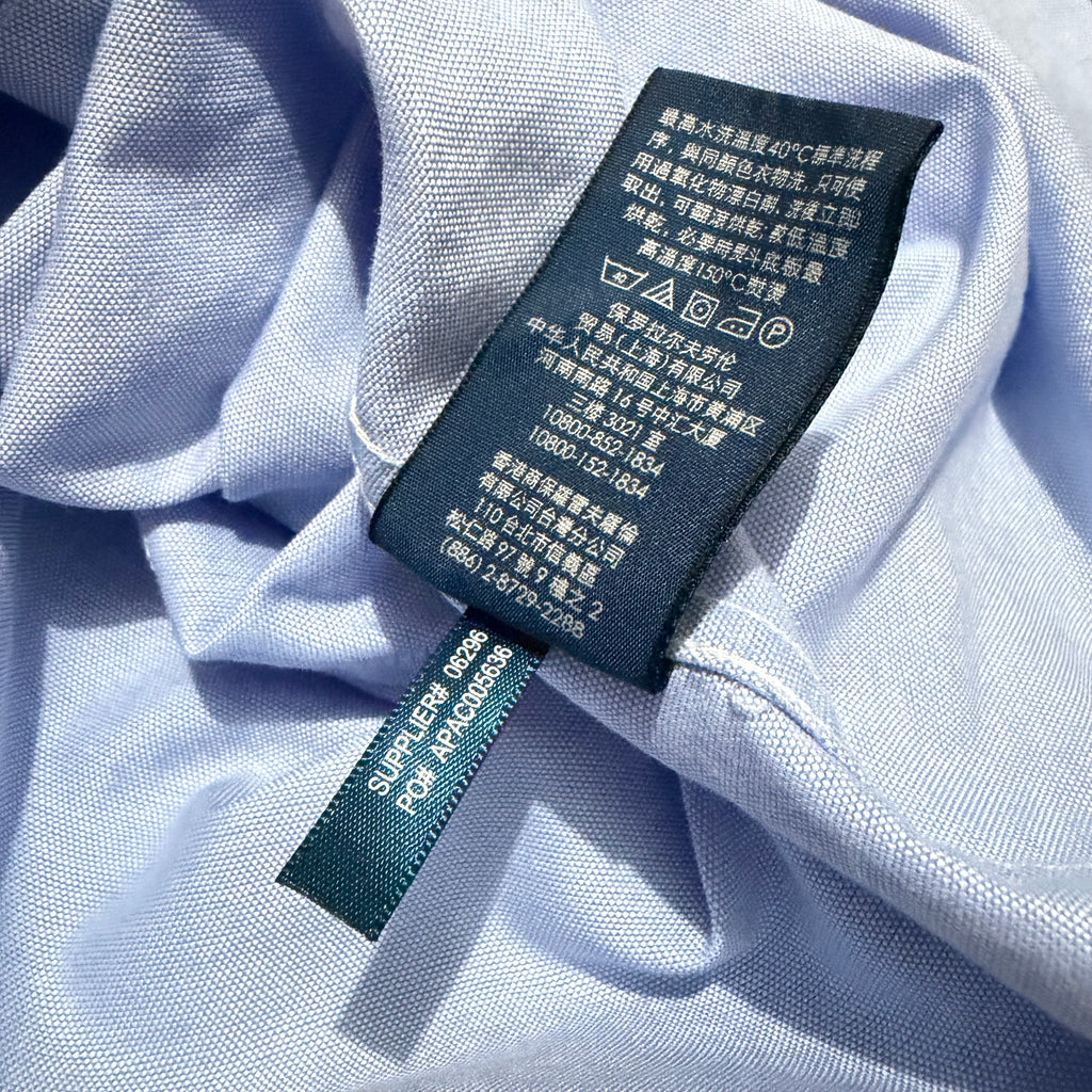Vintage Polo Ralph Lauren Women's Oxford Long Sleeve Shirt in Blue