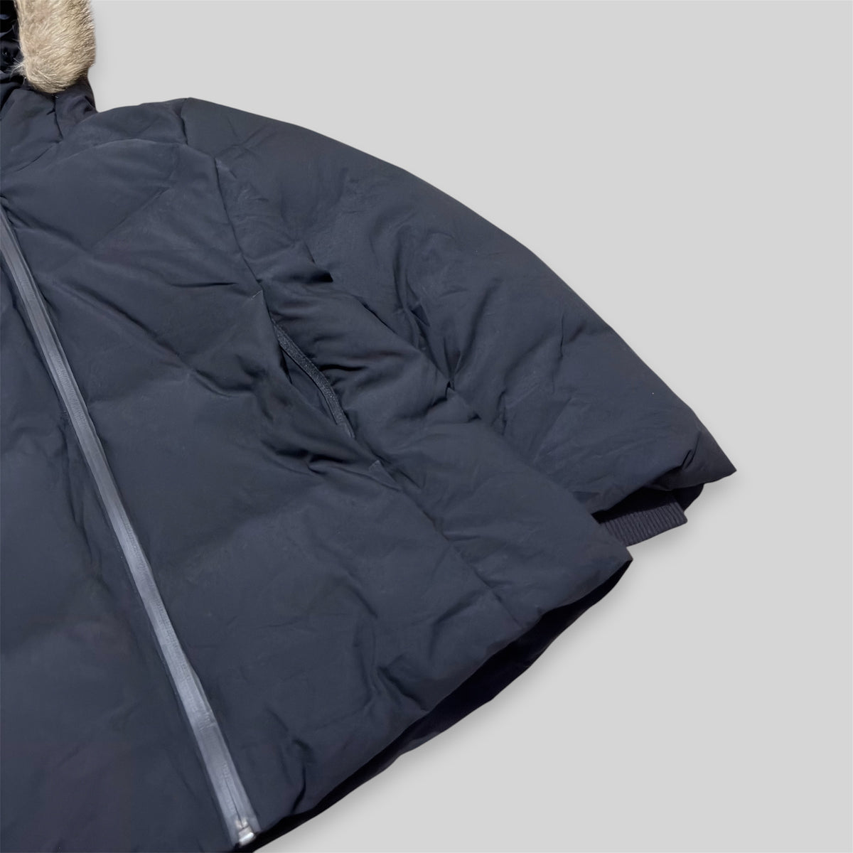 UNIQLO Women's Seamless Down Detachable Fur Hooded Parka (Lightweight Nylon Water Repellent/Windproof Winter/Snow Puffer Jacket) in Black
