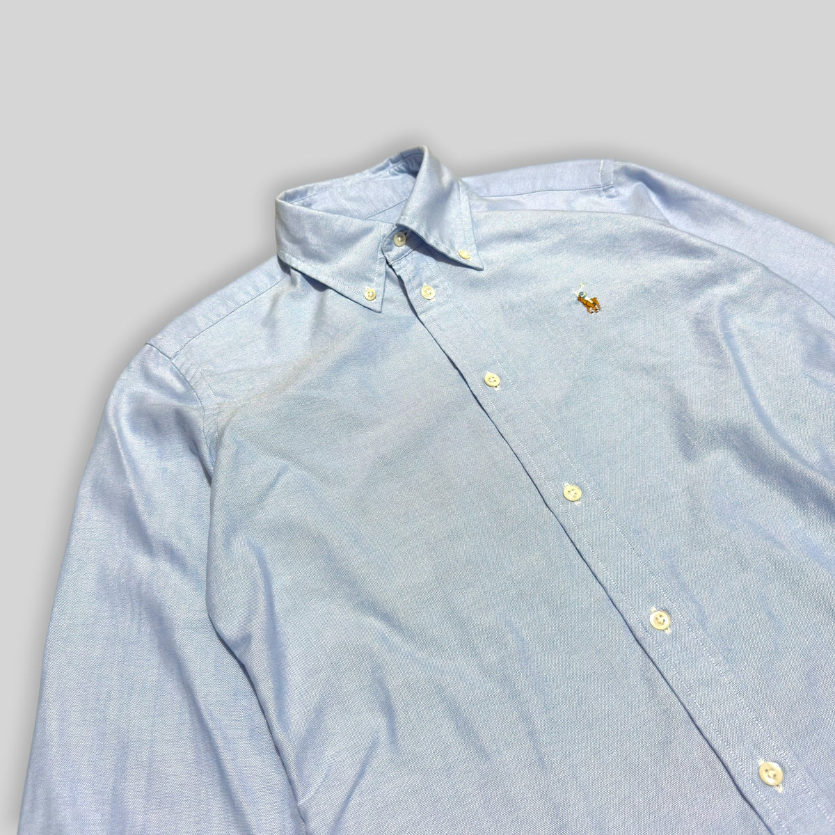 Vintage Polo Ralph Lauren Women's Oxford Long Sleeve Shirt in Blue