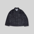 GU by UNIQLO Men's Utility Military Workwear Style Coverall Jacket in Black (Washed Denim)